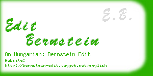 edit bernstein business card